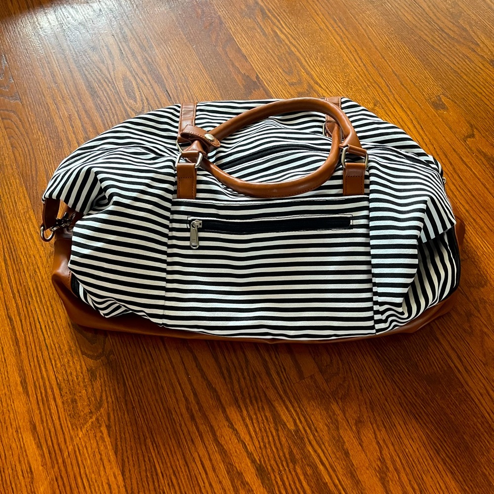 Fzone striped tote bag